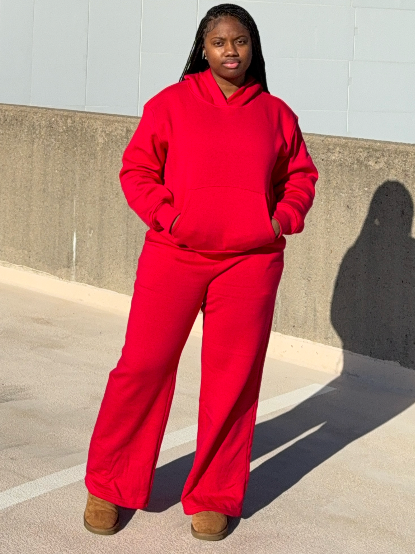 BOLD RED HOODIE SET